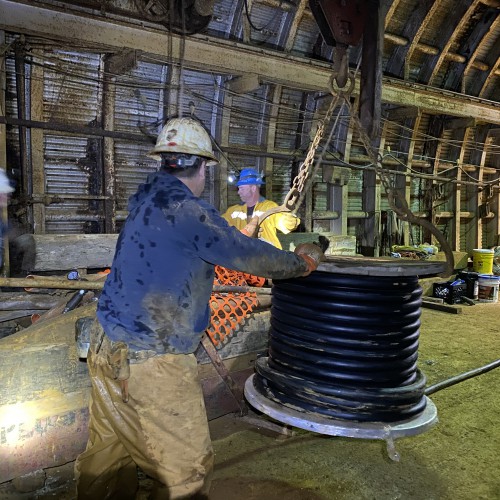 Aught Cable Getting Loaded in 1 Hoist Room