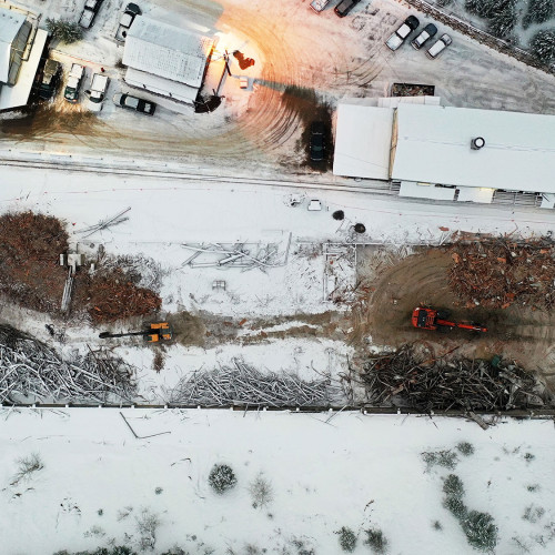 Completion of the old machine shop demolition in December of 2022. All building materials were transported off site for proper disposal. 