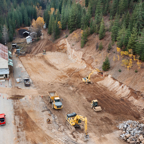 Final preparations to prepare the future mill building site finished in November of 2023. 